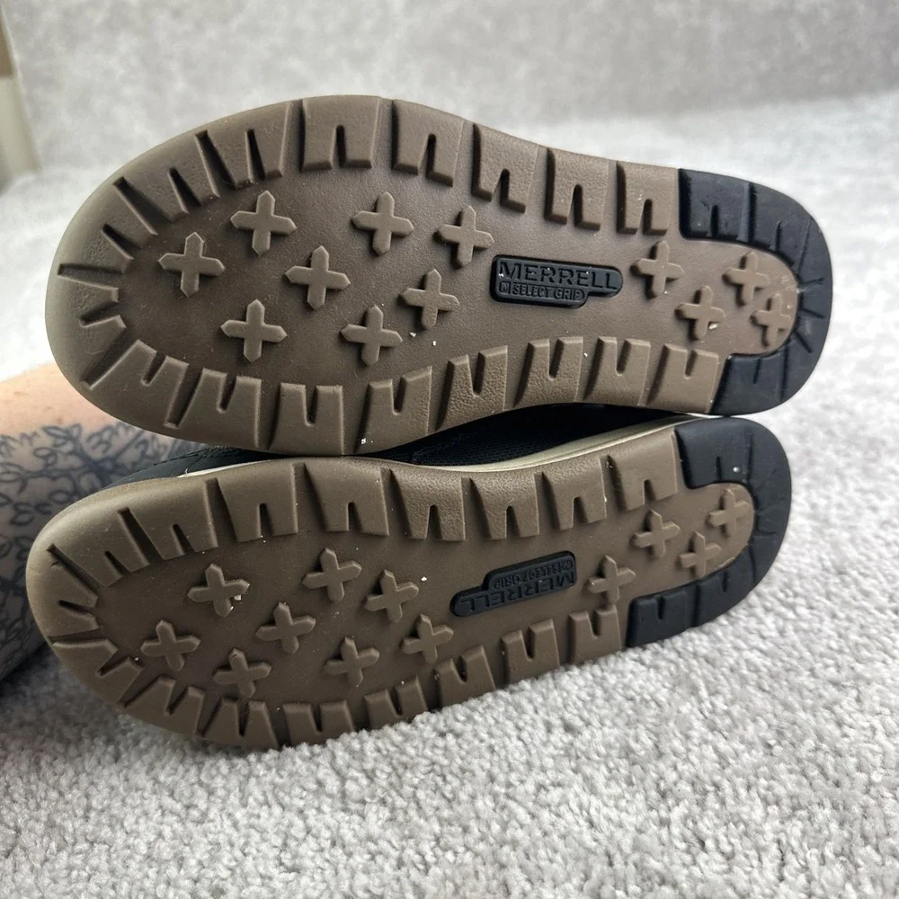 *READ FOR SIZE* Merrell Snow‎ Crush Snow Boots Easy-on Warm Dry Black Gray